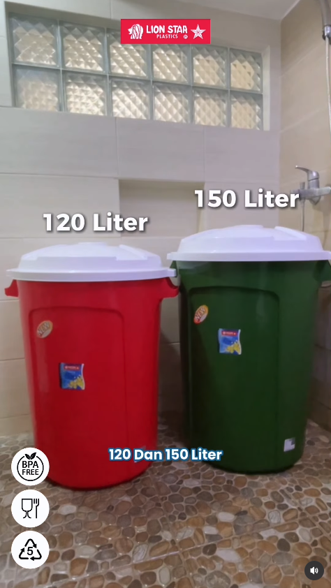 PC-22 Nexa Pail w/ Cover 150 liter & PC-21 Nexa Pail w/ Cover 120 liter